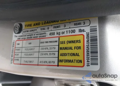 2008 Mercury Grand Marquis Ls z USA, uszkodzony, nr VIN 2MEFM75V58X635416